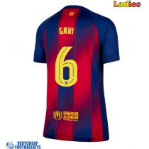 Barcelona Paez Gavi #6 Replica Home Shirt Ladies 2025-26 Short Sleeve